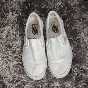 White slip on vans
